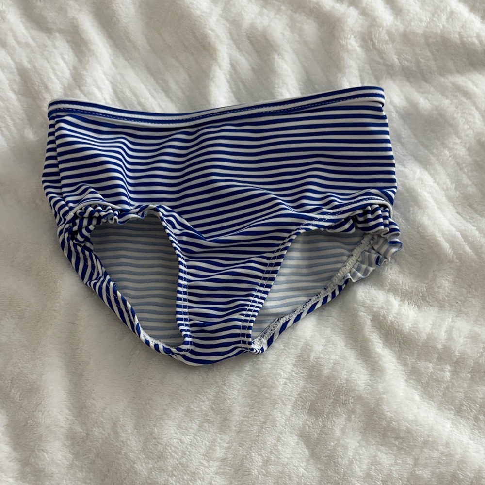 Carter's Blue and White Striped Swim Trunks